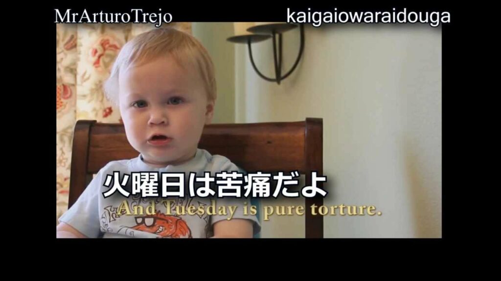 赤ちゃん 成長 1歳誕生日に質問 英語教育 お笑い動画