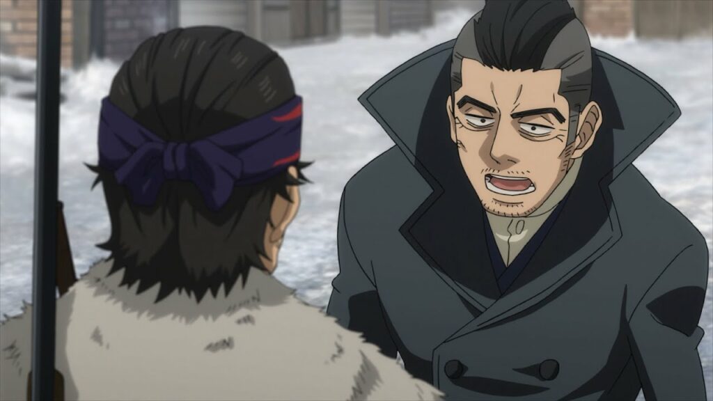 Golden Kamuy – Kadokura and Kirawus argue