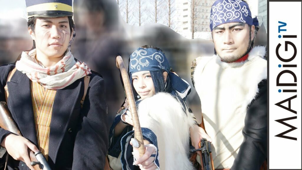 コミケコスプレ「ゴールデンカムイ」アシリパ&杉元佐一&谷垣源次郎 こだわりは手作りの武器「コミケ95」