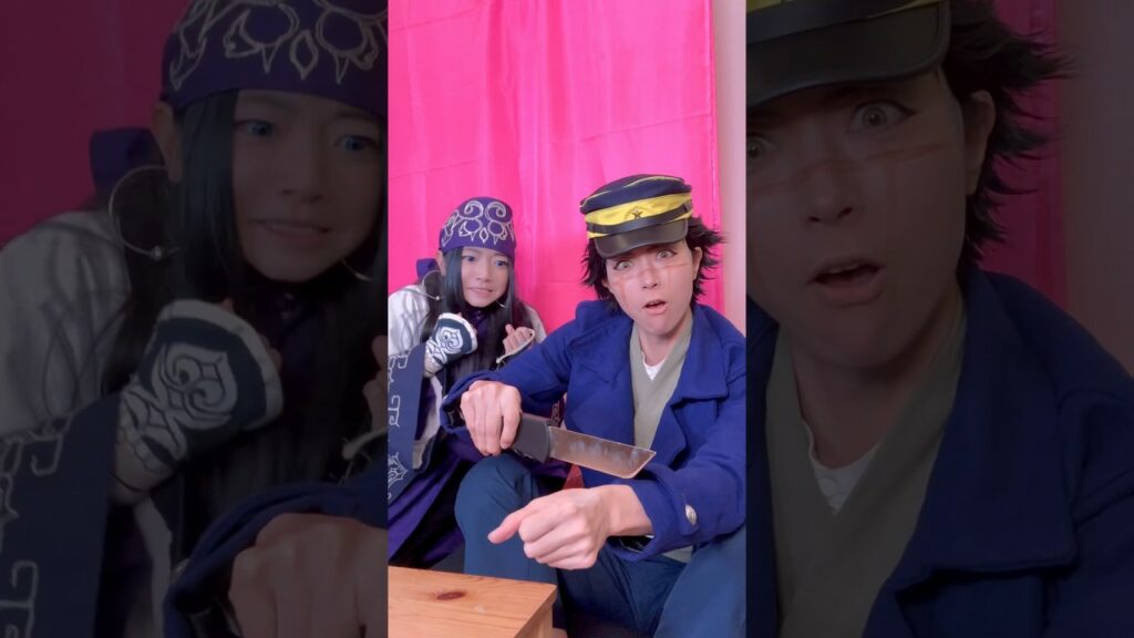 無敵の杉元ハラキリショー‼️ナイフが腕に…😱 #ゴールデンカムイ #shorts