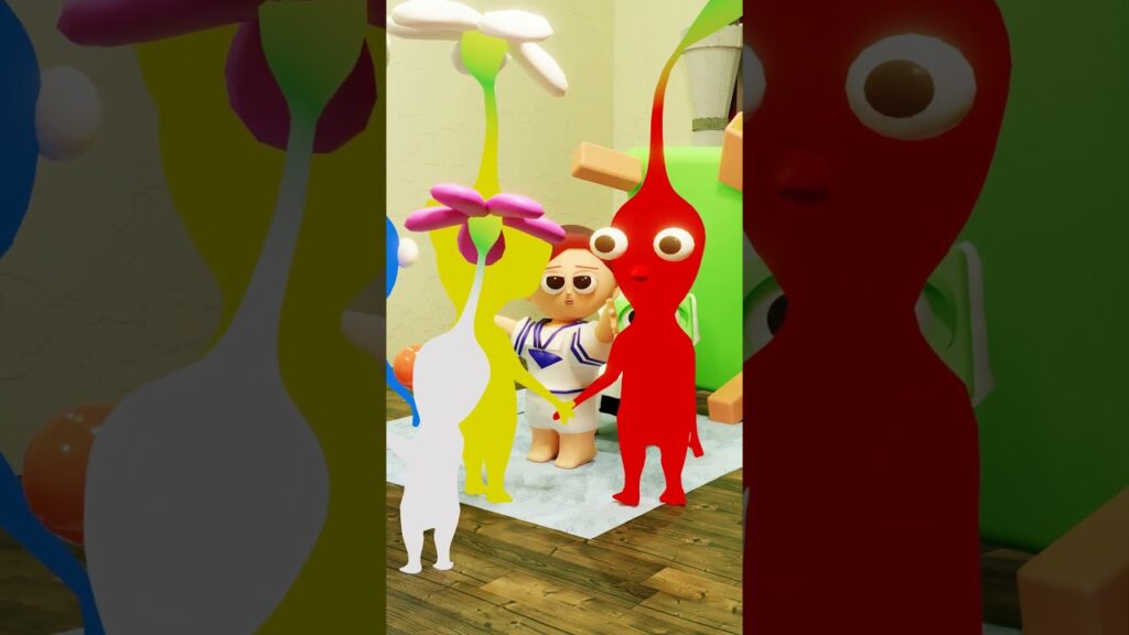 ピクミンアニメ「ピクミンを全力でハグ」#anime #ぼっちゃん #ピクミン