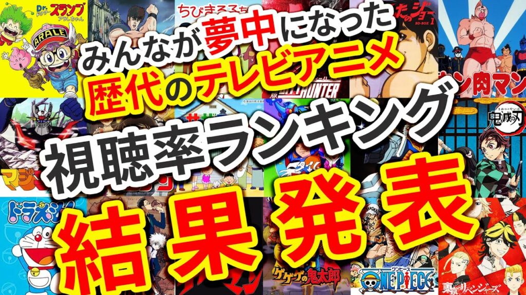 【人気アニメ】みんなが夢中になった歴代テレビアニメ視聴率ランキング