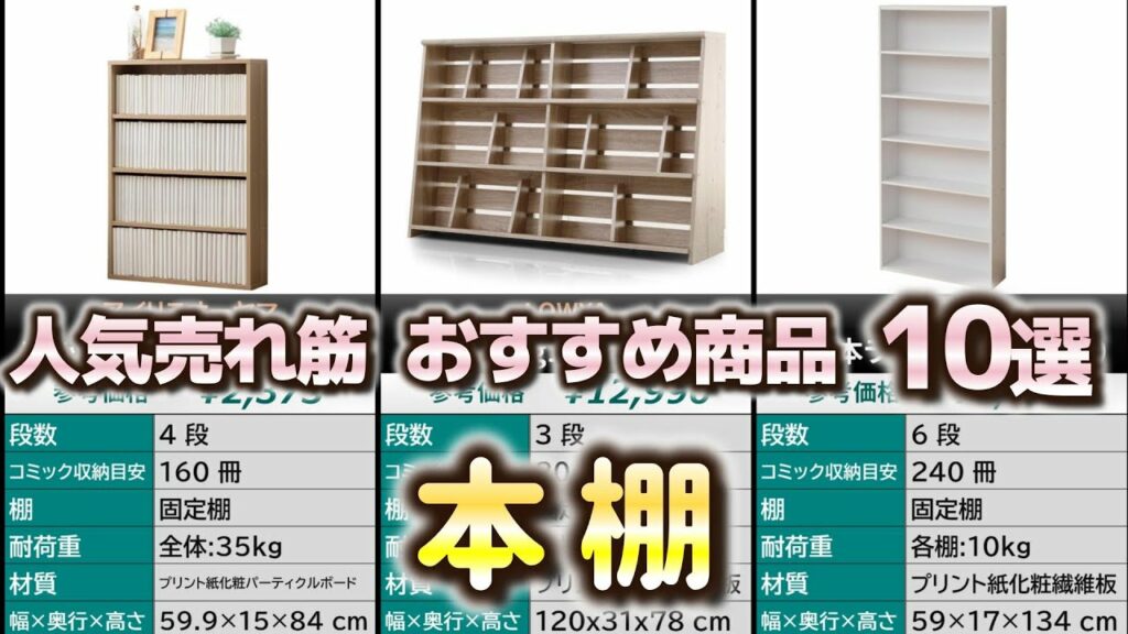 本棚 人気売れ筋 おすすめ10選【2024年】【コミックラック/ブックシェルフ】